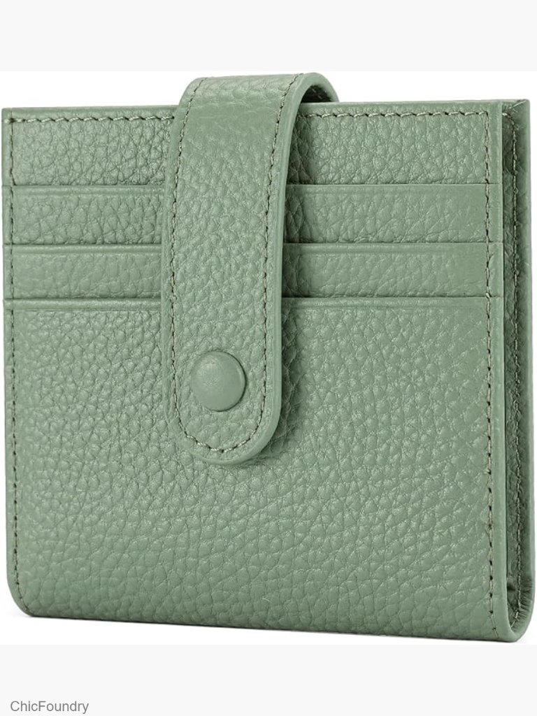 Slim Leather Bifold Rfid Wallet With Zipper Coin Pocket Id Window